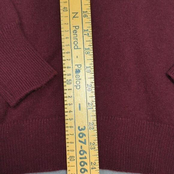 Allen Solly 100% Cashmere V-Neck Sweater Purple Size M Old Money Preppy Academic - Picture 4 of 9